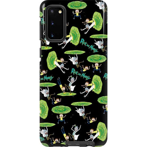Adult Swim Rick and Morty Portal Pattern Galaxy S20 Pro Case