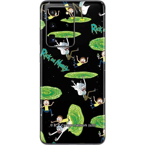 Adult Swim Rick and Morty Portal Pattern Galaxy S20 Ultra 5G Skin