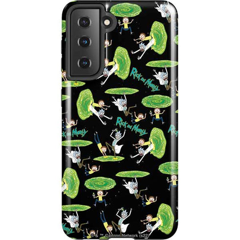 Adult Swim Rick and Morty Portal Pattern Galaxy S21 5G Pro Case