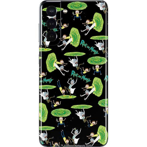 Adult Swim Rick and Morty Portal Pattern Galaxy S21 5G Skin