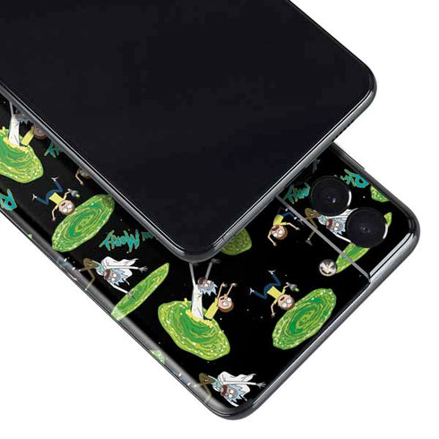 Adult Swim Rick and Morty Portal Pattern Galaxy S21 5G Skin