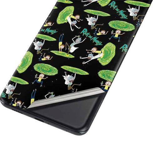 Adult Swim Rick and Morty Portal Pattern Galaxy S21 5G Skin