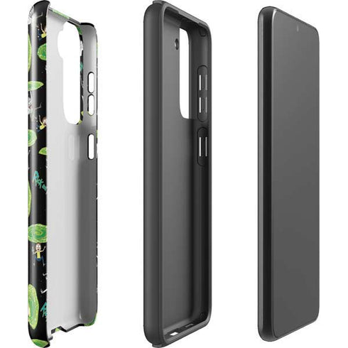 Adult Swim Rick and Morty Portal Pattern Galaxy S21 FE Pro Case