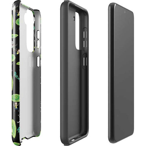 Adult Swim Rick and Morty Portal Pattern Galaxy S21 Plus 5G Pro Case