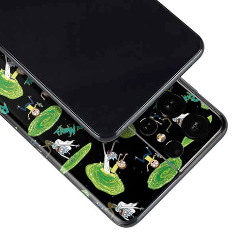 Adult Swim Rick and Morty Portal Pattern Galaxy S21 Ultra 5G Skin