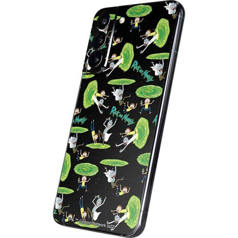 Adult Swim Rick and Morty Portal Pattern Galaxy S22 Plus Skin