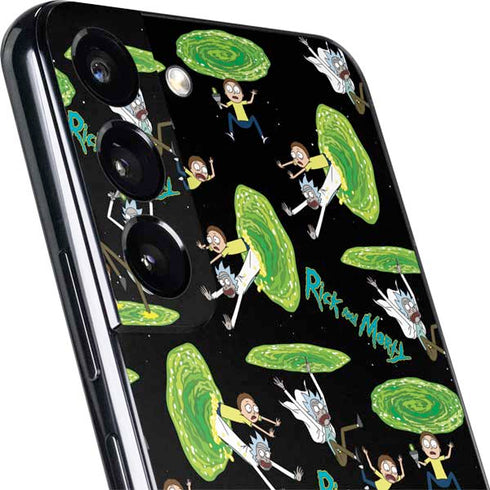 Adult Swim Rick and Morty Portal Pattern Galaxy S22 Plus Skin