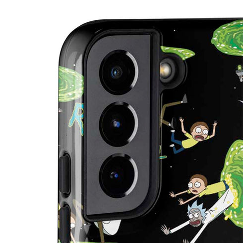 Adult Swim Rick and Morty Portal Pattern Galaxy S22 Pro Case