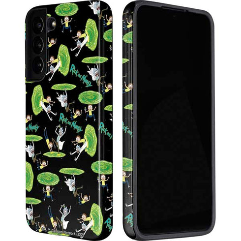 Adult Swim Rick and Morty Portal Pattern Galaxy S22 Pro Case