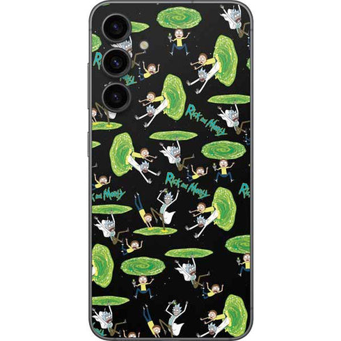 Adult Swim Rick and Morty Portal Pattern Galaxy S23 FE Skin