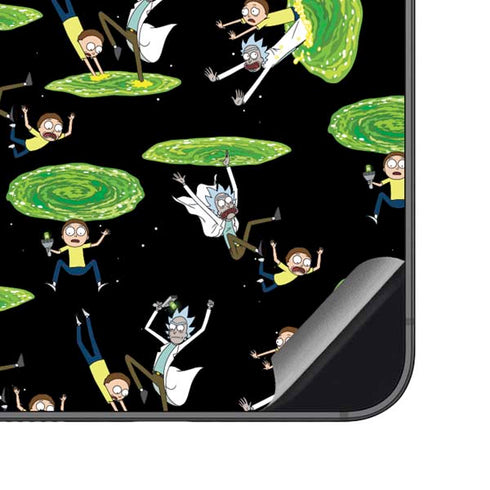 Adult Swim Rick and Morty Portal Pattern Galaxy S23 FE Skin