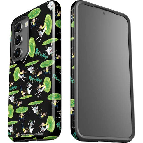 Adult Swim Rick and Morty Portal Pattern Galaxy S23 Pro Case