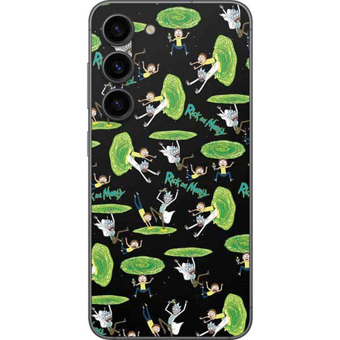 Adult Swim Rick and Morty Portal Pattern Galaxy S23 Skin