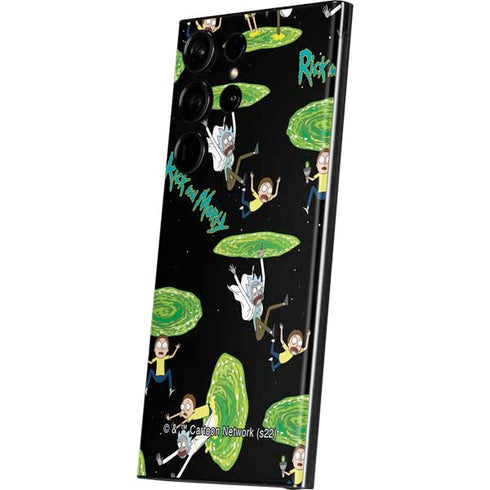 Adult Swim Rick and Morty Portal Pattern Galaxy S23 Ultra Skin