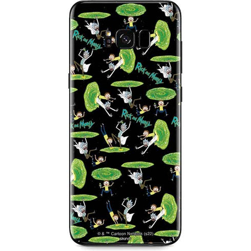 Adult Swim Rick and Morty Portal Pattern Galaxy S8 Skin