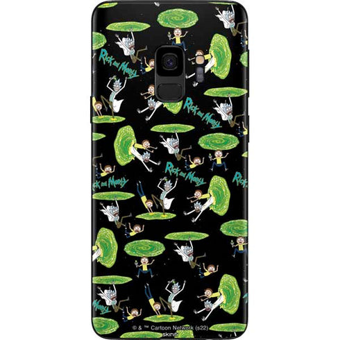 Adult Swim Rick and Morty Portal Pattern Galaxy S9 Skin