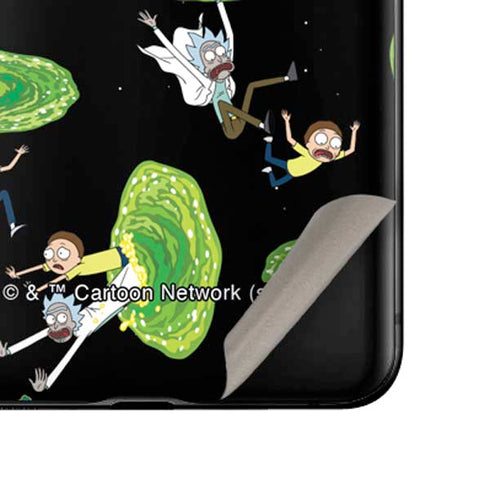 Adult Swim Rick and Morty Portal Pattern Galaxy Z Flip Skin