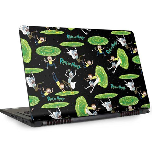 Adult Swim Rick and Morty Portal Pattern Dell Inspiron Skin