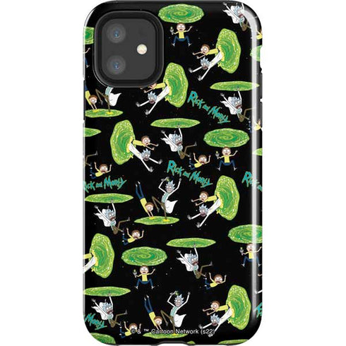 Adult Swim Rick and Morty Portal Pattern iPhone 11 Impact Case