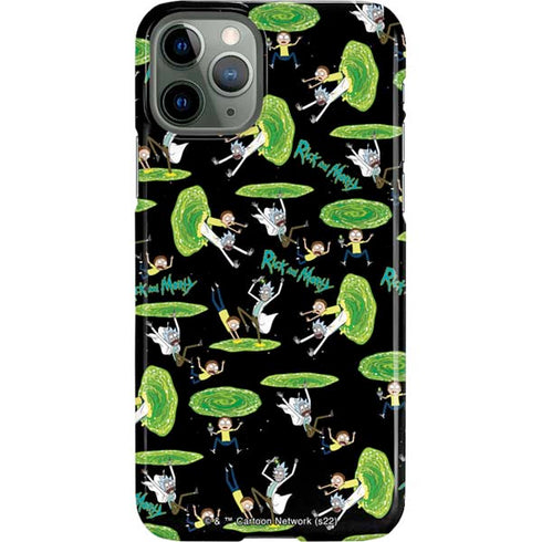Adult Swim Rick and Morty Portal Pattern iPhone 11 Pro Lite Case
