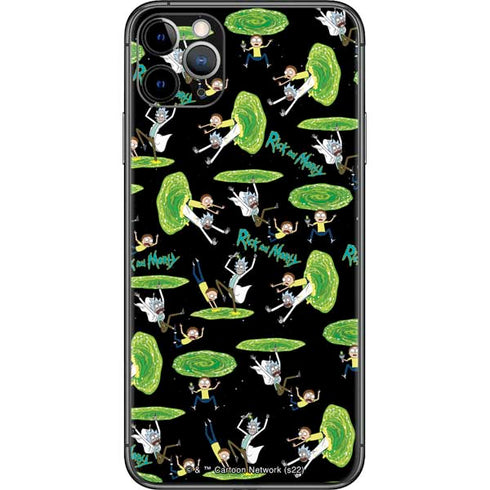 Adult Swim Rick and Morty Portal Pattern iPhone 11 Pro Max Skin