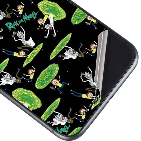Adult Swim Rick and Morty Portal Pattern iPhone 11 Skin