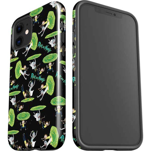 Adult Swim Rick and Morty Portal Pattern iPhone 12 Impact Case