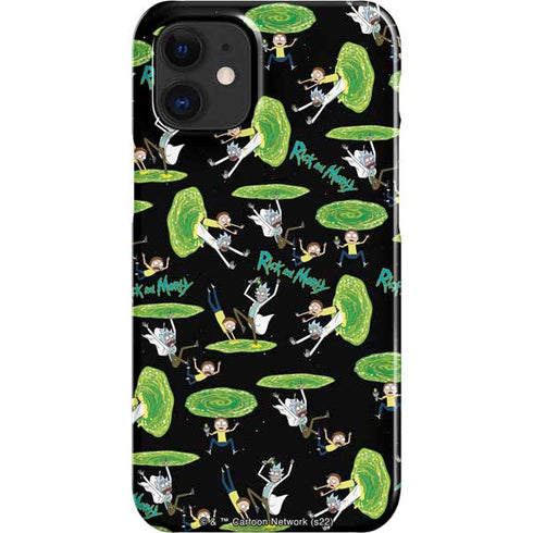 Adult Swim Rick and Morty Portal Pattern iPhone 12 Mini Lite Case