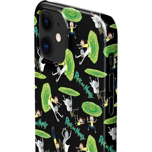 Adult Swim Rick and Morty Portal Pattern iPhone 12 Mini Lite Case