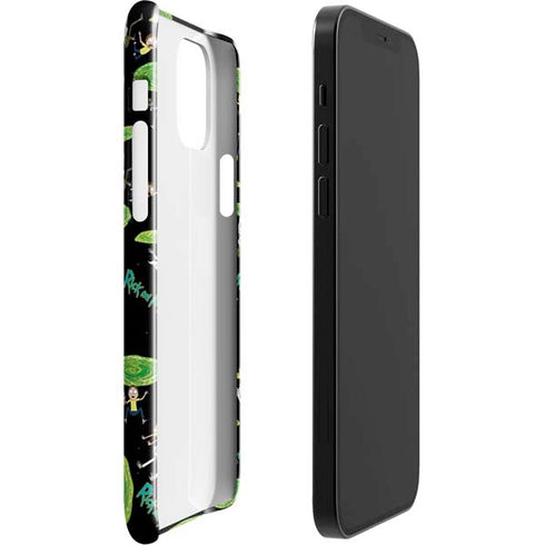 Adult Swim Rick and Morty Portal Pattern iPhone 12 Mini Lite Case