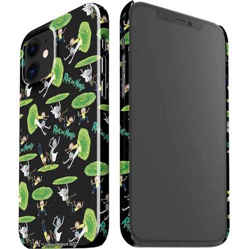 Adult Swim Rick and Morty Portal Pattern iPhone 12 Mini Lite Case
