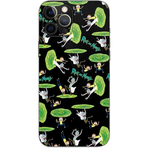 Adult Swim Rick and Morty Portal Pattern iPhone 12 Pro Max Skin