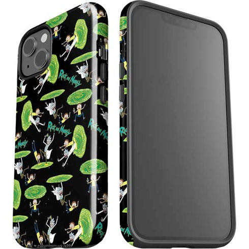 Adult Swim Rick and Morty Portal Pattern iPhone 13 Impact Case