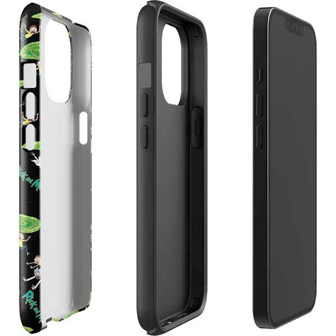 Adult Swim Rick and Morty Portal Pattern iPhone 13 Pro Max Impact Case
