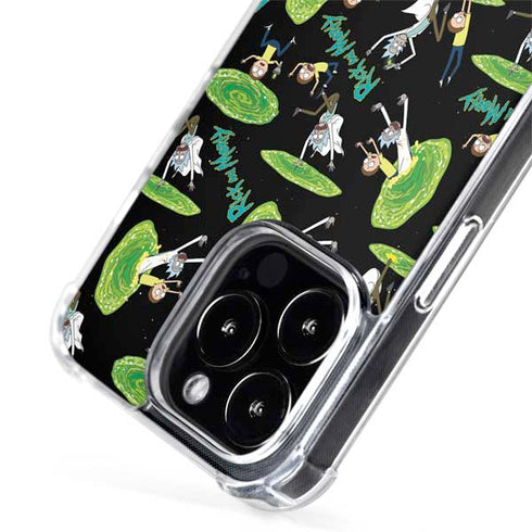 Adult Swim Rick and Morty Portal Pattern iPhone 15 Pro MagSafe Case