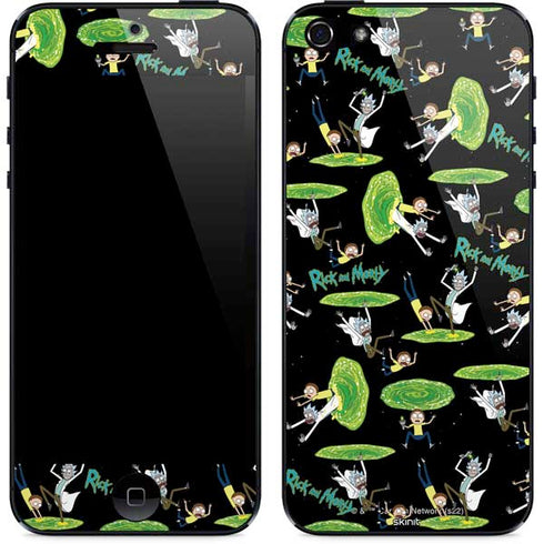 Adult Swim Rick and Morty Portal Pattern iPhone 5/5s/5SE Skin