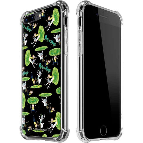 Adult Swim Rick and Morty Portal Pattern iPhone 7/8 Plus Clear Case