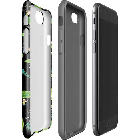 Adult Swim Rick and Morty Portal Pattern iPhone SE (2nd & 3rd Gen) Pro Case