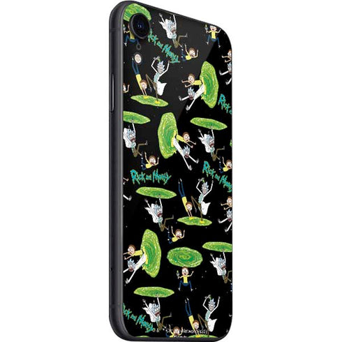 Adult Swim Rick and Morty Portal Pattern iPhone SE (2nd & 3rd Gen) Skin