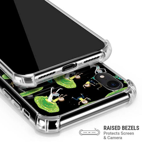 Adult Swim Rick and Morty Portal Pattern iPhone XR Clear Case