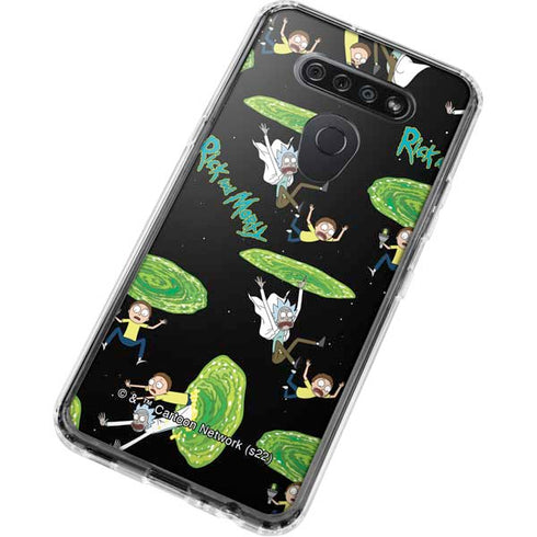 Adult Swim Rick and Morty Portal Pattern LG K51/Q51 Clear Case