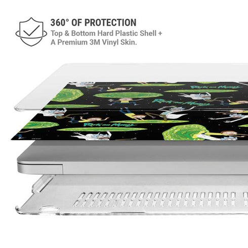Adult Swim Rick and Morty Portal Pattern MacBook Air 13in M1 (2021) Case plus Skin