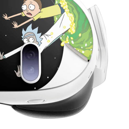 Adult Swim Rick and Morty Portal Pattern Meta Quest 3 Skin