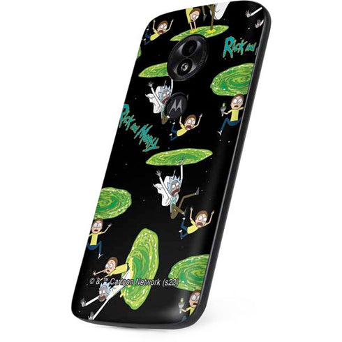 Adult Swim Rick and Morty Portal Pattern Moto E5 Play Skin