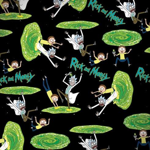 Adult Swim Rick and Morty Portal Pattern Moto G6 Skin