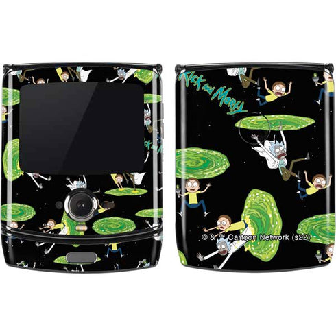 Adult Swim Rick and Morty Portal Pattern Motorola RAZR Skin