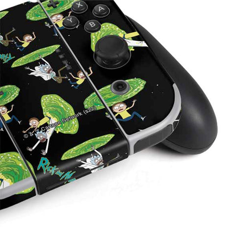 Adult Swim Rick and Morty Portal Pattern Nintendo Switch OLED (2021) Skin