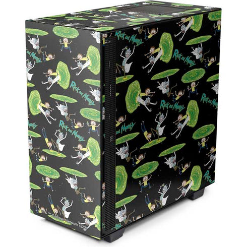 Adult Swim Rick and Morty Portal Pattern NZXT H510 Compact ATX Mid-Tower Case Skin
