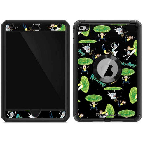 Adult Swim Rick and Morty Portal Pattern Otterbox Defender iPad Skin