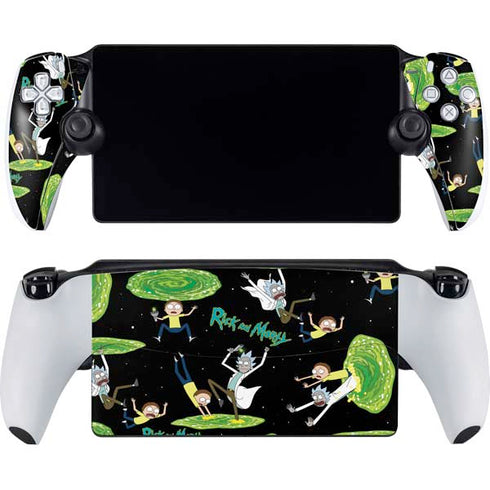 Adult Swim Rick and Morty Portal Pattern PlayStation Portal Remote Player Skin